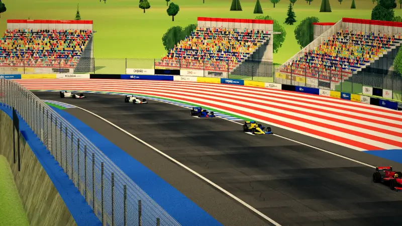 Craning over the Moldova track: Moldova racing game screenshot
