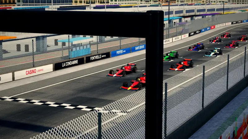 On the grid for the Monaco Grand Prix: Monaco racing game screenshot