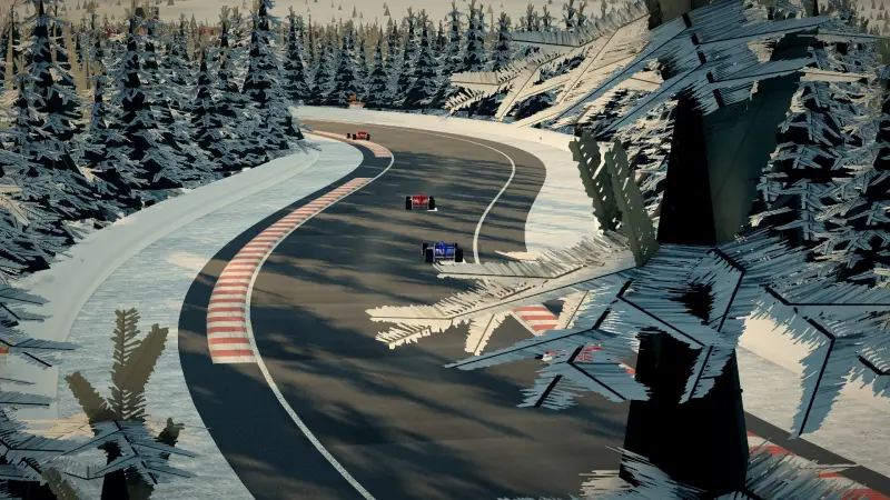 Craning over the Mongolia track: Mongolia racing game screenshot