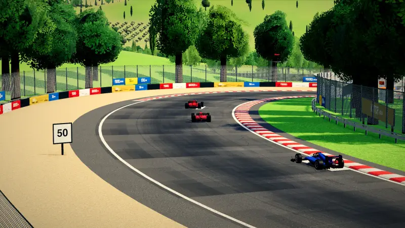 Craning over the Montenegro track: Montenegro racing game screenshot