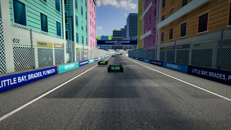 Out of the tunnel, Montserrat: Montserrat racing game screenshot