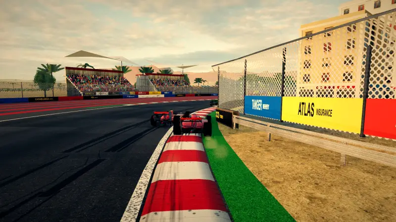 Chasing through a corner in Morocco: Morocco racing game screenshot
