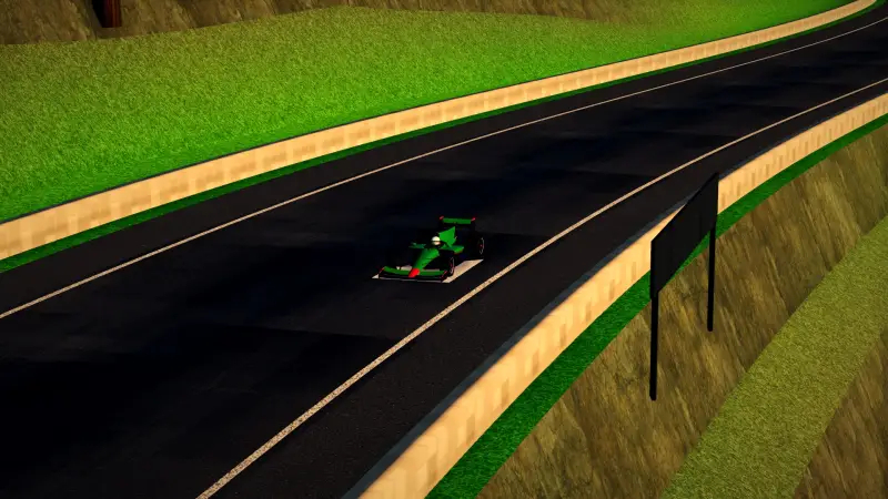 Craning over the Mozambique track: Mozambique racing game screenshot