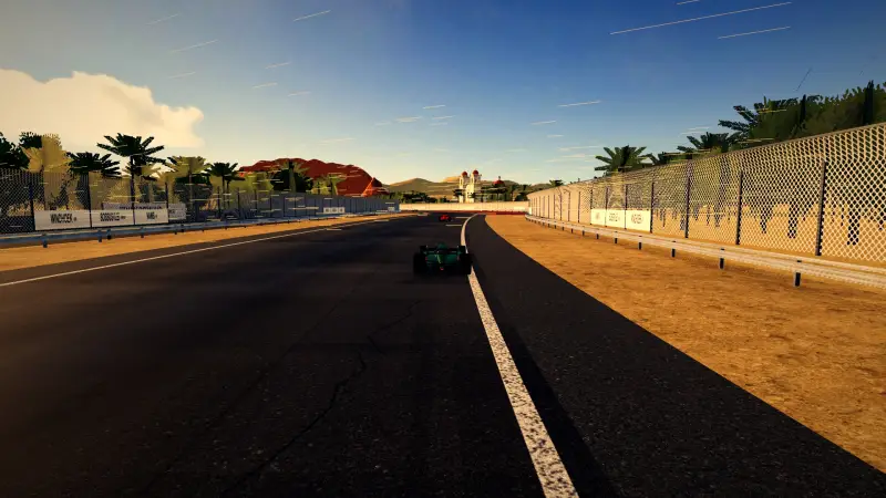 Chasing through a corner in Namibia: Namibia racing game screenshot