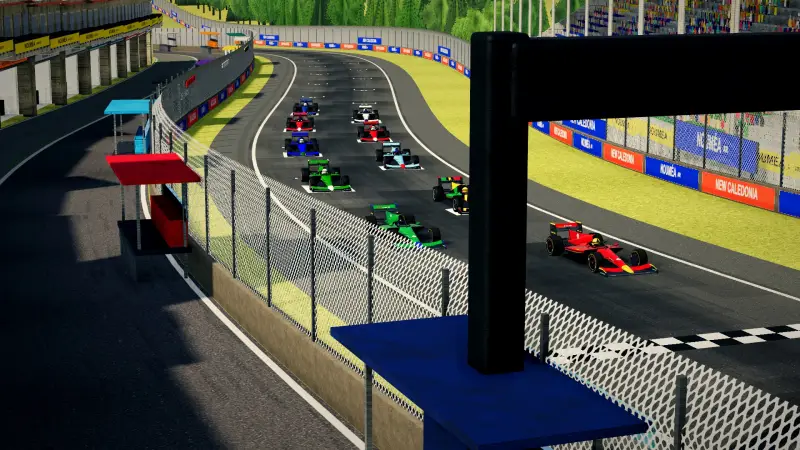 On the grid for the Grand Prix of New Caledonia: New Caledonia racing game screenshot