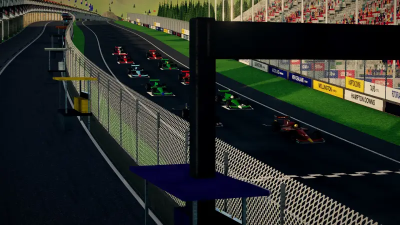 On the grid for the South Island Grand Prix: New Zealand racing game screenshot