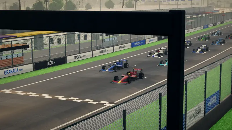 On the grid for the Nicaraguan Grand Prix: Nicaragua racing game screenshot
