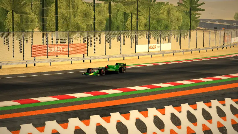 Trackside at the Niger circuit: Niger racing game screenshot