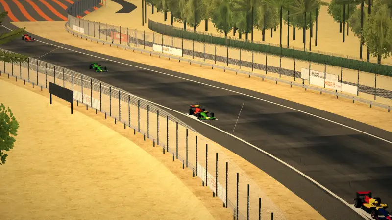 Craning over the Niger track: Niger racing game screenshot