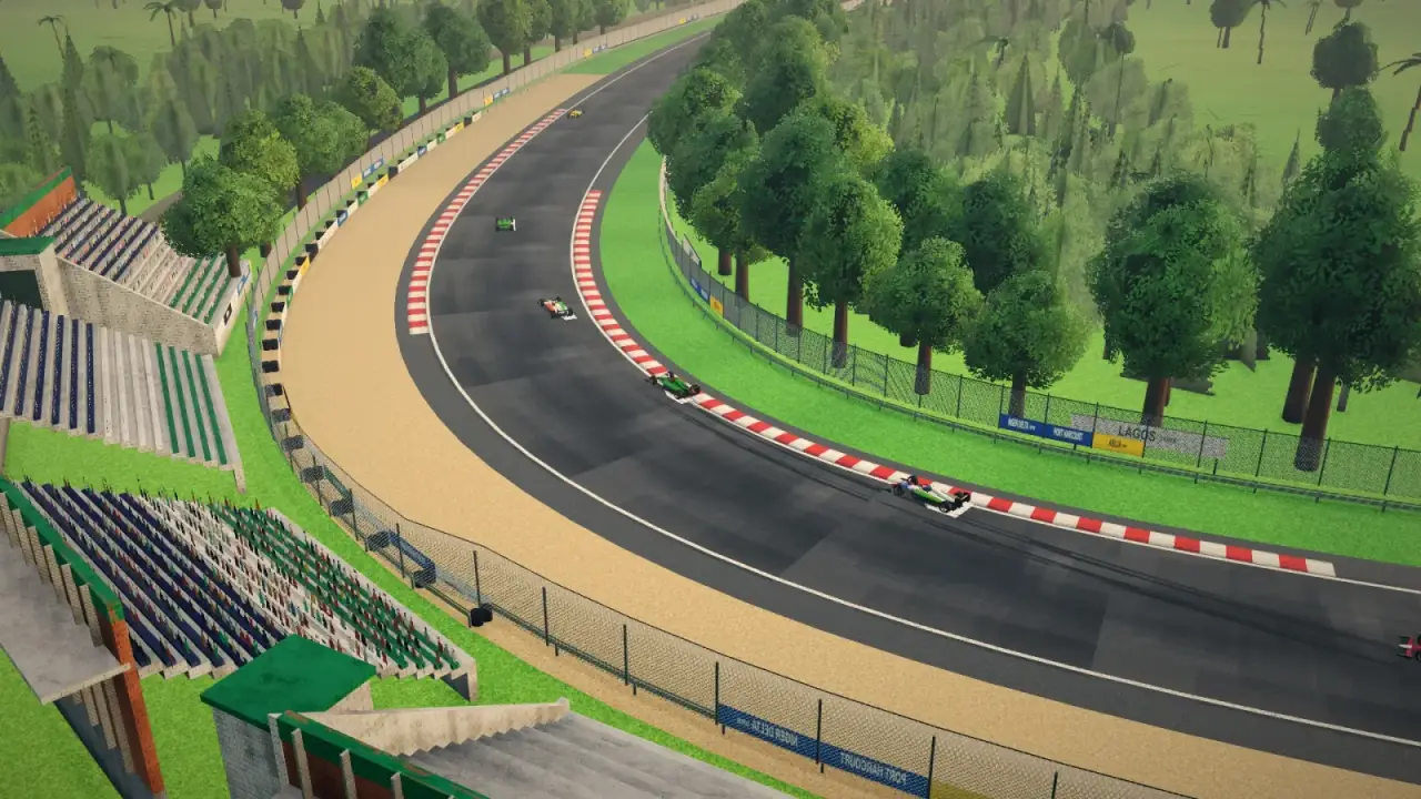 The helicopter over the Nigeria circuit: the Nigeria racing game