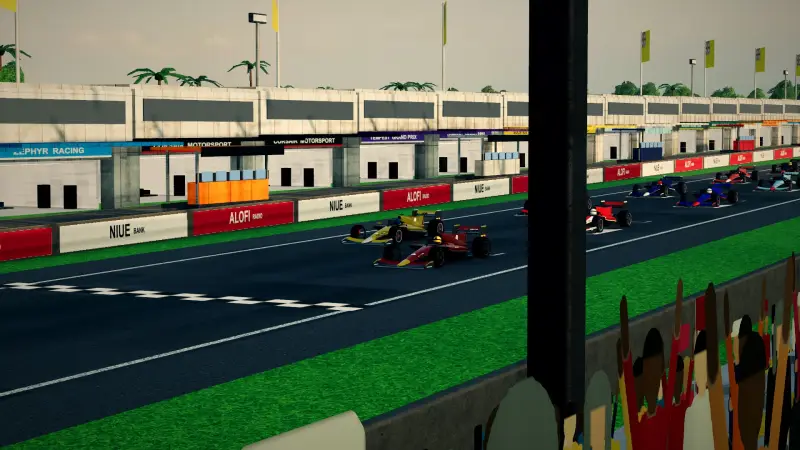 On the grid for the Grand Prix of Niue: Niue racing game screenshot