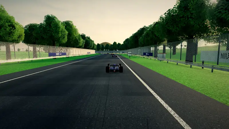 Chasing through a corner in Niue: Niue racing game screenshot
