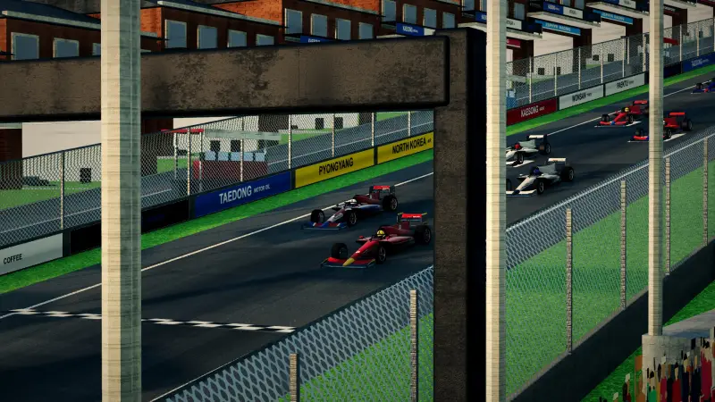On the grid for the North Korean Grand Prix: North Korea racing game screenshot