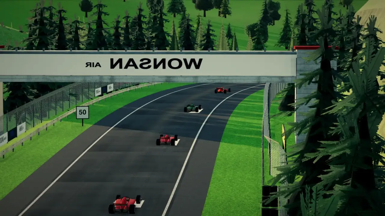 Craning over the North Korea track: the North Korea racing game