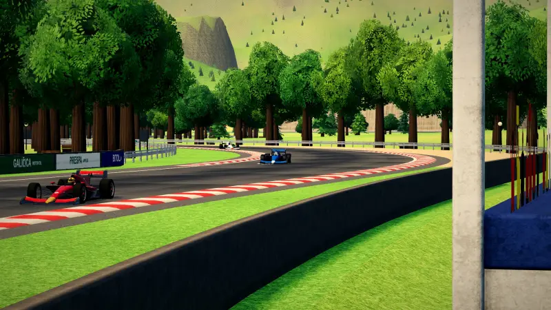 Trackside at the North Macedonia circuit: North Macedonia racing game screenshot