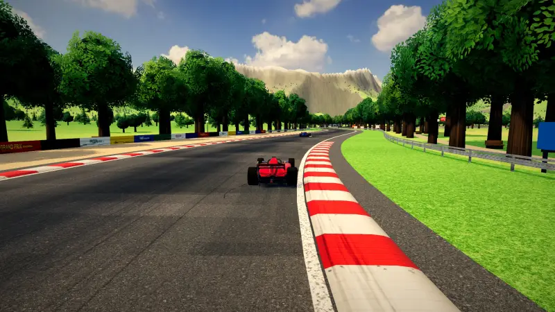 Chasing through a corner in North Macedonia: North Macedonia racing game screenshot