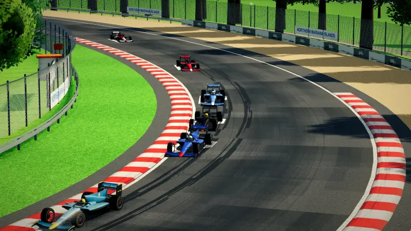 Craning over the Northern Mariana Islands track: Northern Mariana Islands racing game screenshot