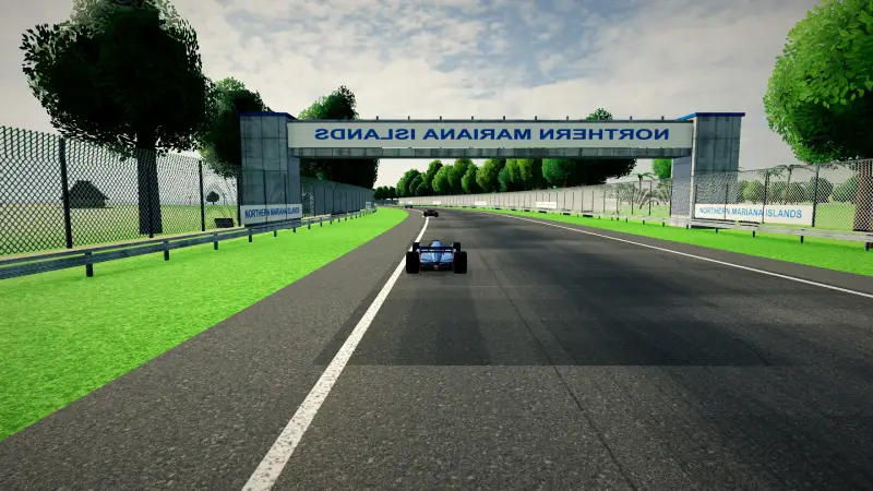 Chasing through a corner in the Northern Mariana Islands: Northern Mariana Islands racing game screenshot