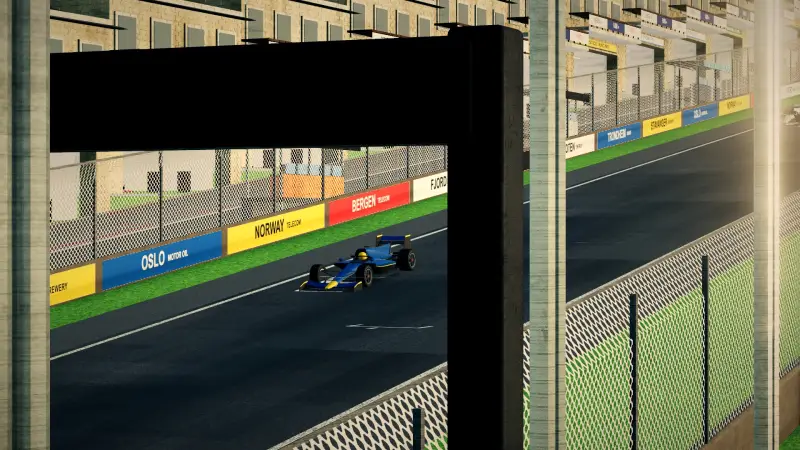 Crossing the line at the Norway circuit: Norway racing game screenshot