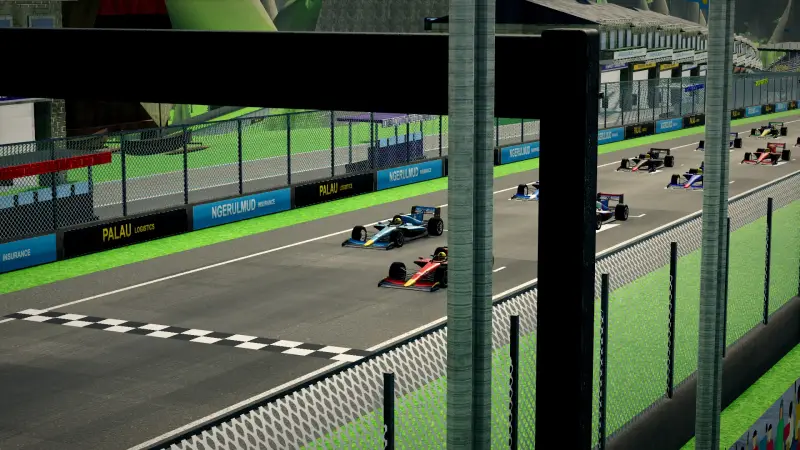 On the grid for the Grand Prix of Palau: Palau racing game screenshot