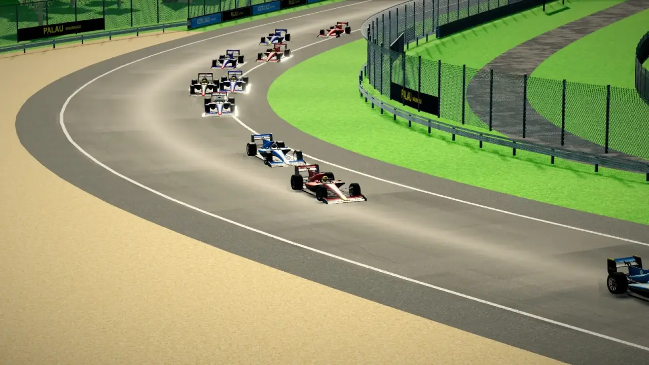 Craning over the Palau track: the Palau racing game