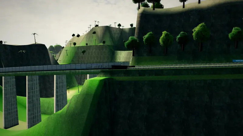 Over the viaduct, Palau: Palau racing game screenshot