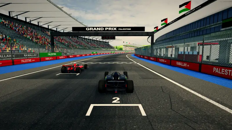 On the grid for the Grand Prix of Palestine: Palestine racing game screenshot