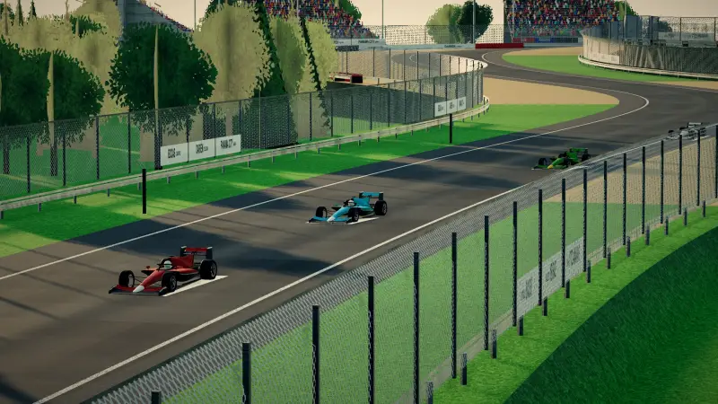 Trackside at the Panama circuit: Panama racing game screenshot