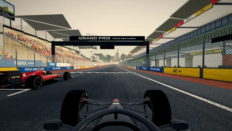On the grid for the Papua New Guinea Grand Prix: Papua New Guinea racing game screenshot