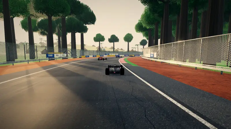 Chasing through a corner in Papua New Guinea: Papua New Guinea racing game screenshot