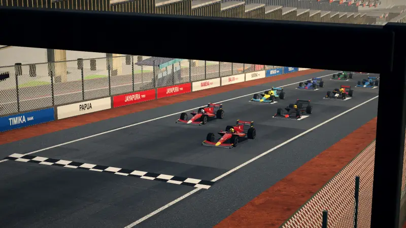 On the grid for the Papua Grand Prix: Papua racing game screenshot