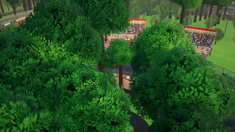 The helicopter over the Papua circuit: Papua racing game screenshot