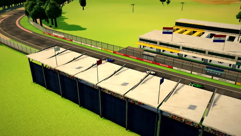 The helicopter over the Paraguay circuit: Paraguay racing game screenshot