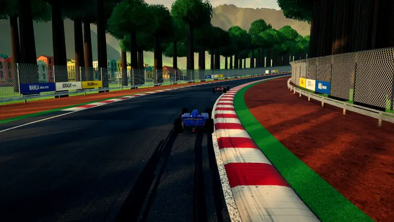 Chasing through a corner in the Philippines: Philippines racing game screenshot