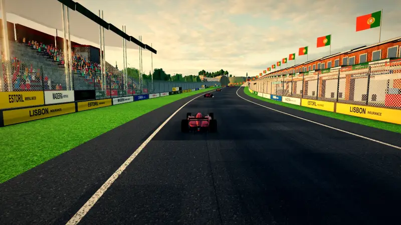 Chasing through a corner in Portugal: Portugal racing game screenshot