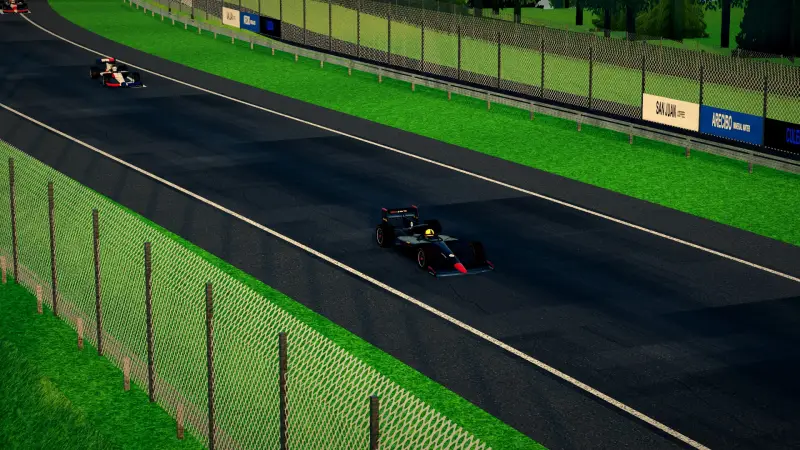 Craning over the Puerto Rico track: Puerto Rico racing game screenshot