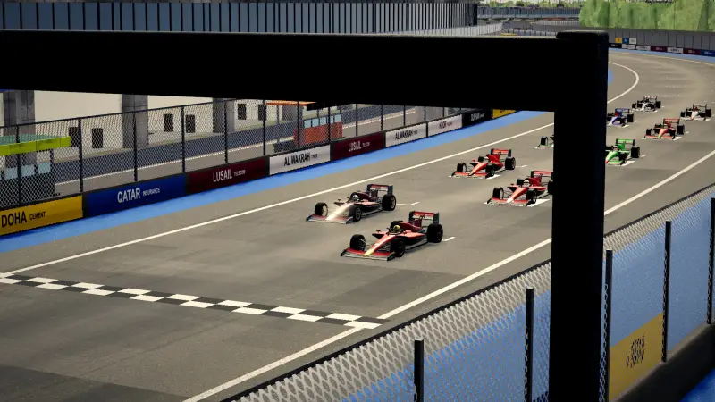 On the grid for the Qatar Grand Prix: Qatar racing game screenshot