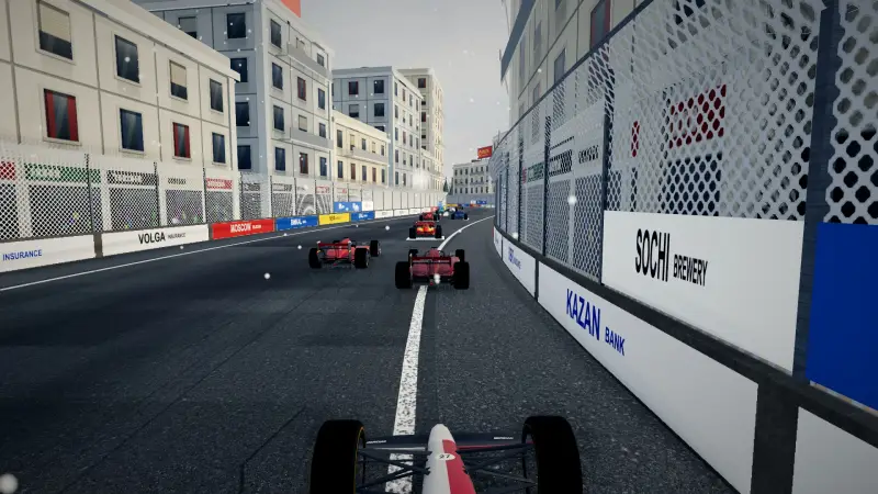 Chasing through a corner in Russia: Russia racing game screenshot