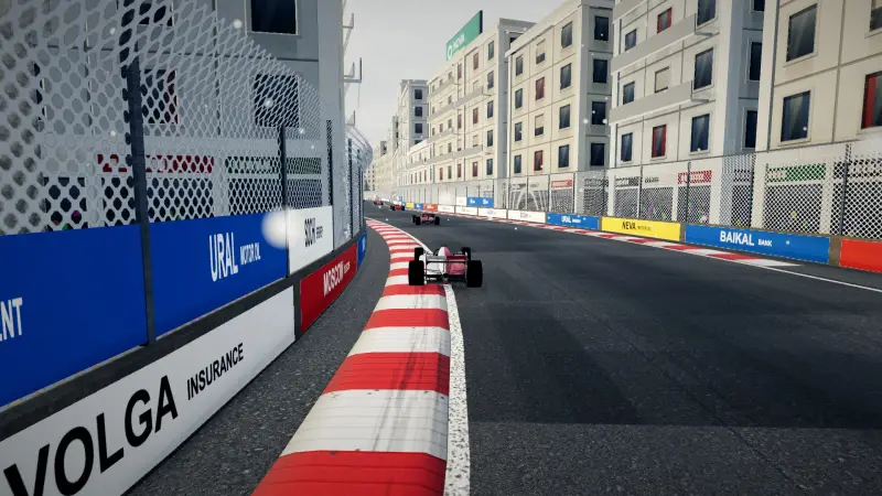 Chasing through a corner in Russia: Russia racing game screenshot