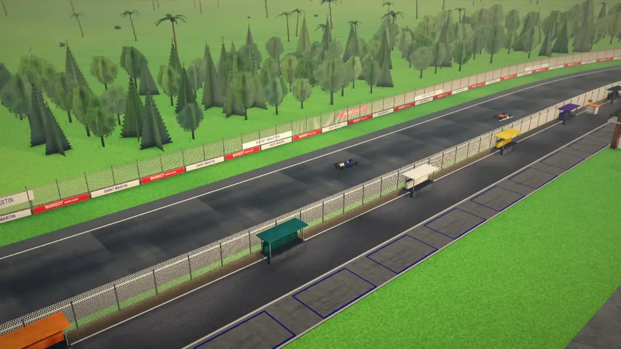 The helicopter over the Saint Martin circuit: the Saint Martin racing game