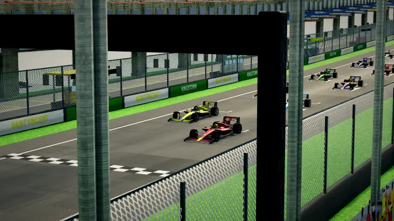 On the grid for the Grand Prix of Saint Vincent: Saint Vincent racing game screenshot