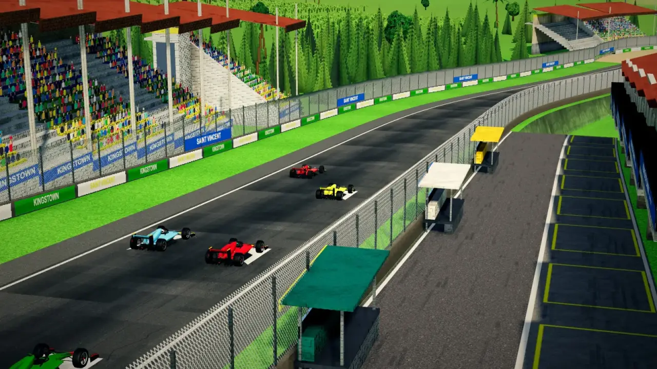 Craning over the Saint Vincent track: the Saint Vincent racing game