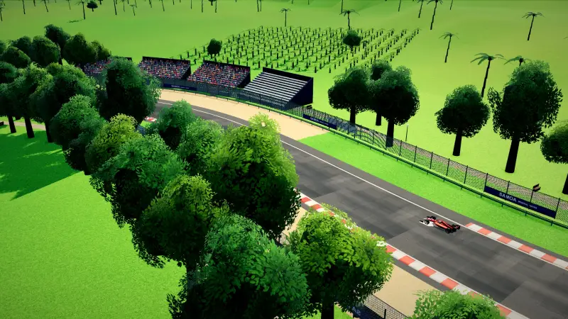 The helicopter over the Samoa circuit: Samoa racing game screenshot