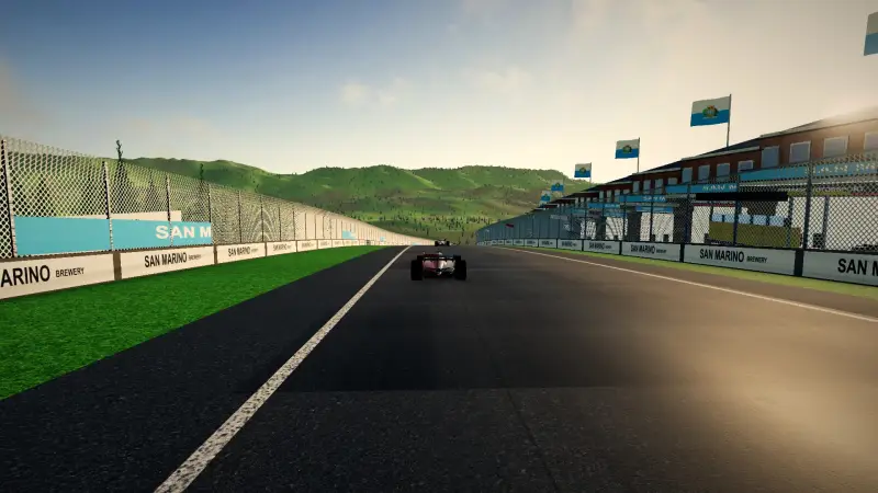 Down the plunge, San Marino: San Marino racing game screenshot