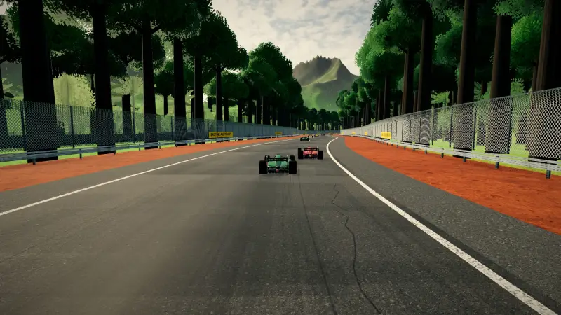 Chasing through a corner in Sao Tome and Principe: Sao Tome and Principe racing game screenshot