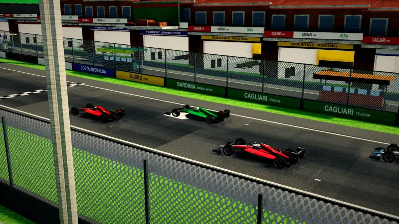 On the grid for the Sardinia Grand Prix: Sardinia racing game screenshot