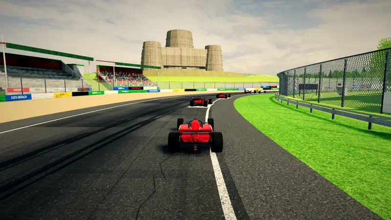 Chasing through a corner in Sardinia: Sardinia racing game screenshot