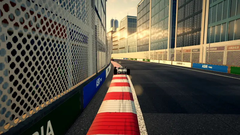 Chasing through a corner in Saudi Arabia: Saudi Arabia racing game screenshot