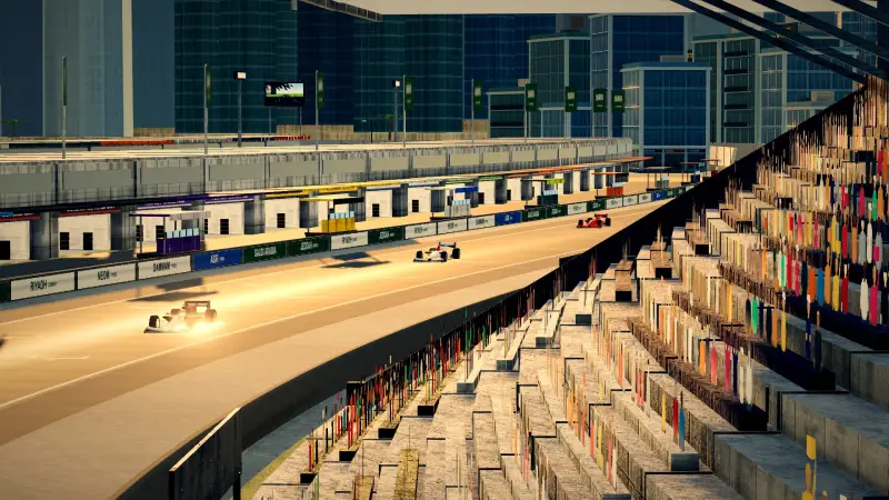 Crossing the line at the Saudi Arabia circuit: Saudi Arabia racing game screenshot