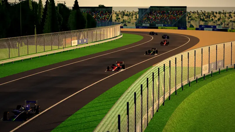 Trackside at the Senegal circuit: Senegal racing game screenshot